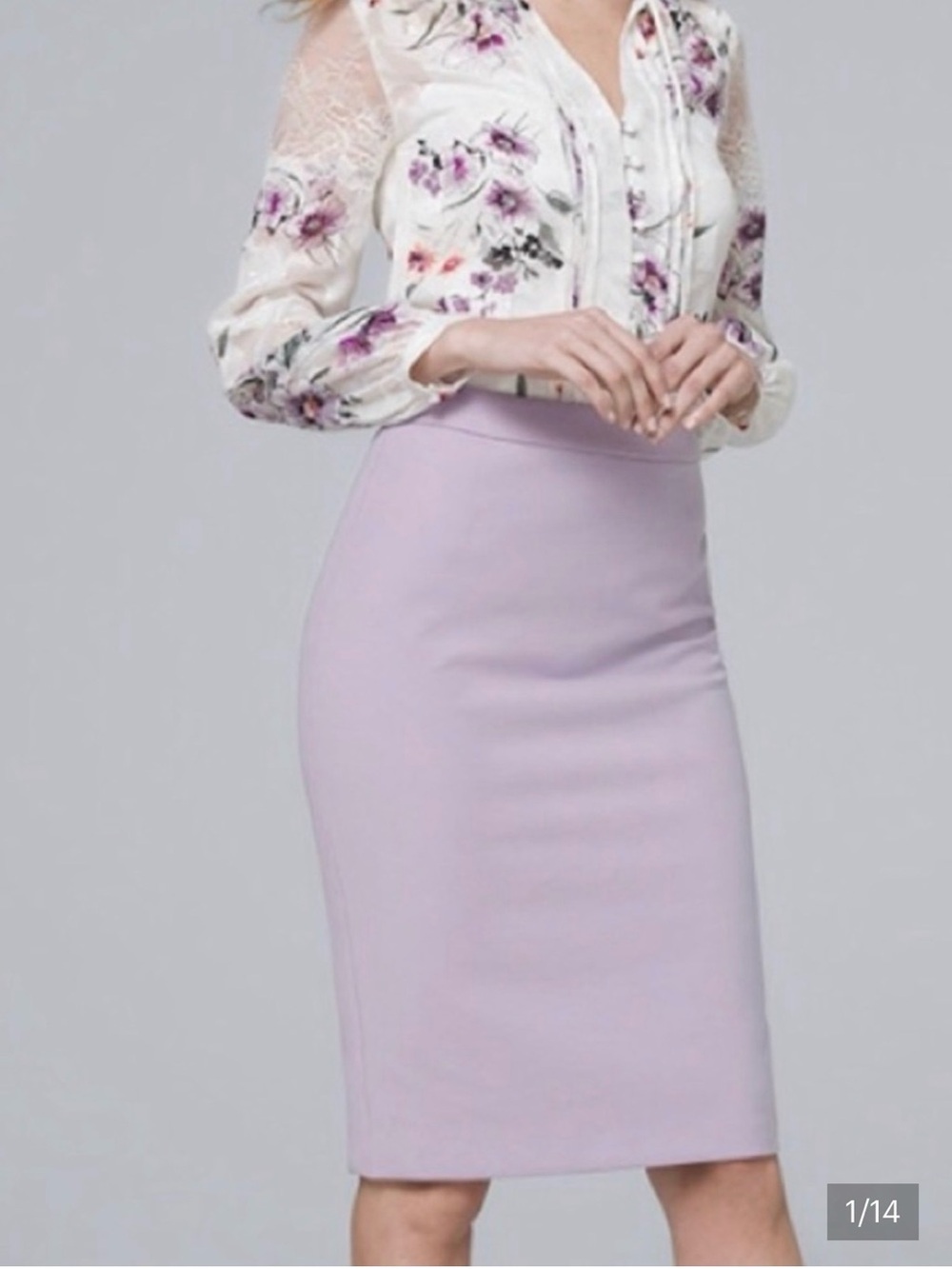 WHBM Pencil Skirt in Wisteria